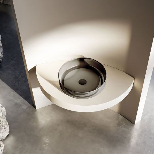 Раковина из полиэфирной смолы Vincea VBS-6T16B 50х50 накладная цвет черный без отверстий под смеситель - фото 2