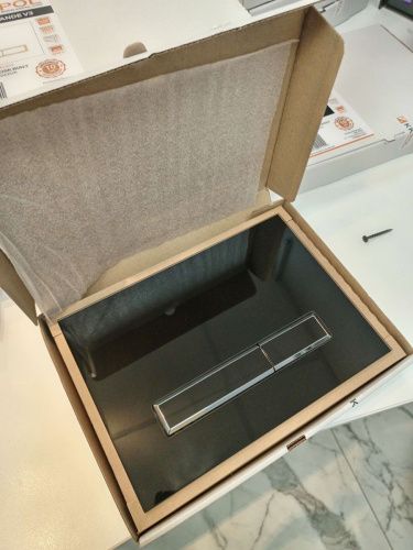 Клавиша смыва механическая KK POL Vitrum Grande V1 SPP/107/0/K цвет черный/хром - фото 2