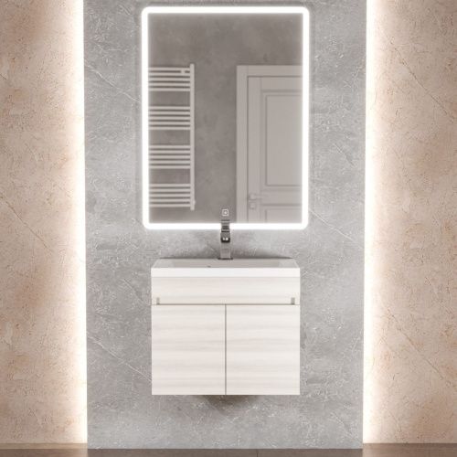 Тумба с раковиной Uperwood Eva 3930313466 50х40 цвет белый - фото 2