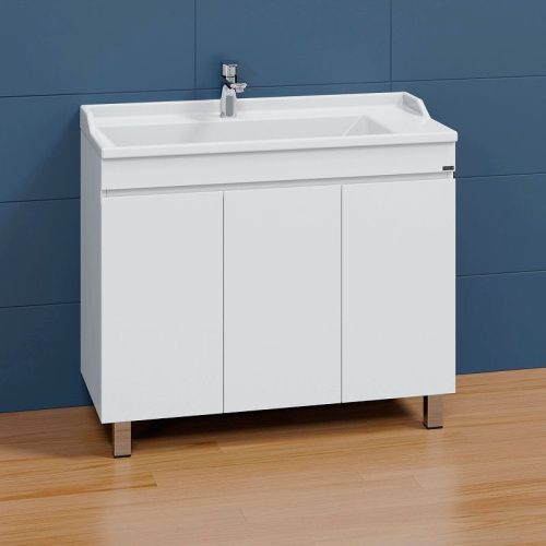 Тумба под раковину СанТа Марс 700297 100х50 напольная цвет белый - фото 2