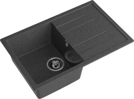Кухонная мойка Granfest Quadro Q-780L графит 75х50 цвет серый поверхность матовая