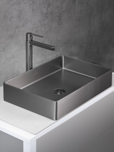 Раковина из нержавеющей стали AltroBagno Astro AltroBagnoAstro001018MtGr 50х40 накладная цвет оружейная сталь - фото 4