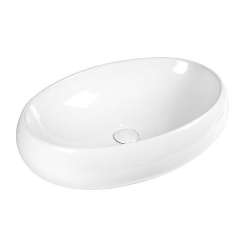 Раковина из сантехнического фарфора Bond Oval S58-600 60х40 накладная цвет белый без отверстий под смеситель