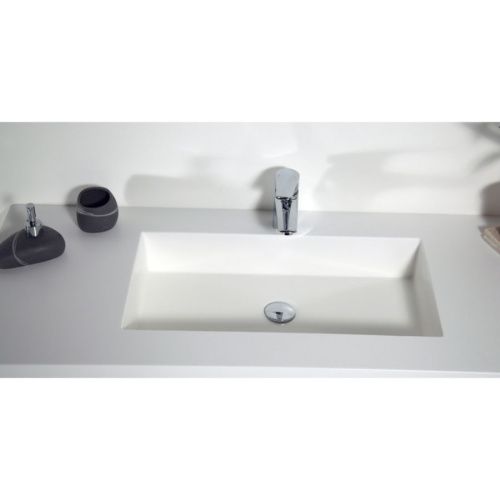 Раковина из искусственного камня MonteBianco Castello Uno 12113 50х40 встраиваемая цвет белый без отверстий под смеситель - фото 4