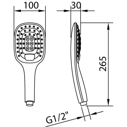 Душевая лейка Clever STYLE 99610 цвет хром - фото 4