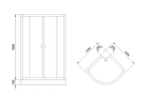 Душевой уголок Royal Bath HK RB100HK-C-CH 100х100 стекло рифленое профиль хром с поддоном - фото 5