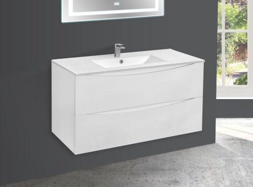 Тумба под раковину Vincea Mia VMC-2MC100GW 100х50 подвесная цвет белый - фото 2