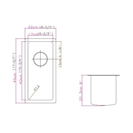 Кухонная мойка Grandex Aqua PROLINE 22 300209 20х45 цвет серый поверхность матовая