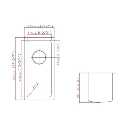 Кухонная мойка Grandex Aqua PROLINE 22 300209 20х45 цвет серый поверхность матовая - фото 3