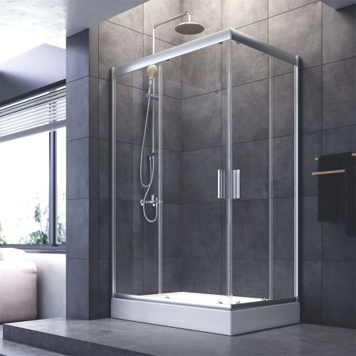 Душевой уголок Am.Pm Gem W90G-404-120280-MT 120х80 стекло прозрачное профиль хром без поддона