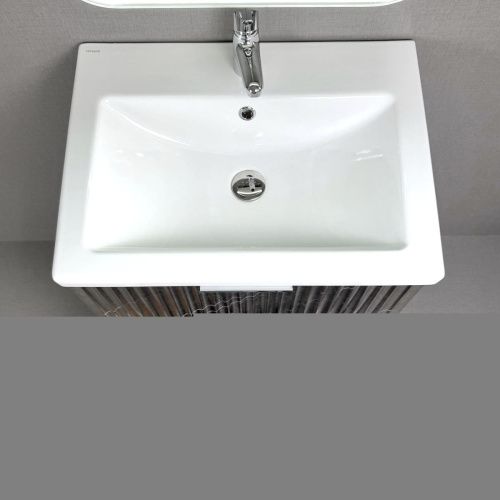 Тумба с раковиной Alavann Anna ALV1164000 60х50 подвесная цвет черный - фото 3