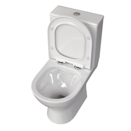 Унитаз напольный с бачком Taliente Arte AR35045 белый с сиденьем безободковый душевой смыв - фото 2