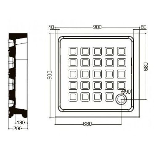 Душевой поддон керамический Kerasan Retro 133801 90х90 белый - фото 2