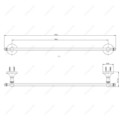 Полотенцедержатель Melana 821001 - фото 2