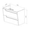 Тумба под раковину LeMark Miano LM06M80T 70х40 подвесная цвет белый