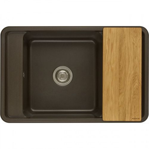 Кухонная мойка Aquaton Беллис 1A725032BS280 80х50 цвет коричневый поверхность матовая - фото 2
