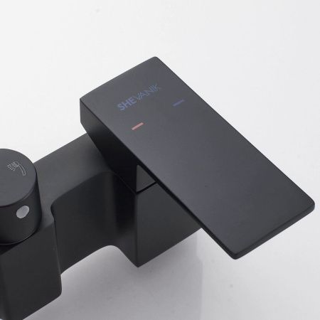 Душевая стойка Shevanik S9636H настенная цвет черный