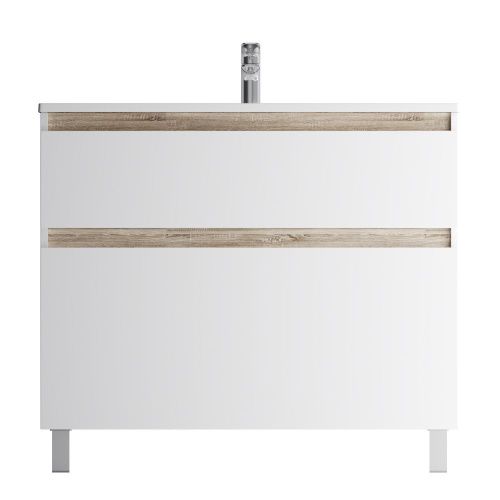 Тумба под раковину Am.Pm X-Joy M85AFSX1002WG 100х40 напольная цвет белый - фото 2