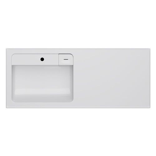 Раковина из искусственного камня Am.Pm X-Joy M85AWPL1201WG 120х50 встраиваемая цвет белый 1 отверстие под смеситель - фото 2