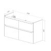 Тумба под раковину LeMark Buno LM04B125T 120х40 напольная цвет белый