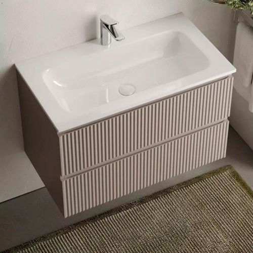 Тумба под раковину Sancos SNOB R SNR80SM 80х40 подвесная цвет коричневый - фото 2