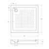 Душевой поддон акриловый Cezares TRAY-A-A-95-15-W 95х95 белый с ножками