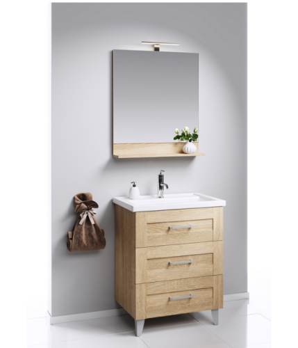 Тумба под раковину Aqwella Y FOS01073DS 70х50 напольная цвет коричневый - фото 2