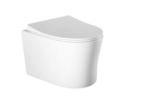 Унитаз подвесной Aquatek НИКА AQ2009-00 белый с сиденьем микролифт безободковый каскадный смыв - фото 5