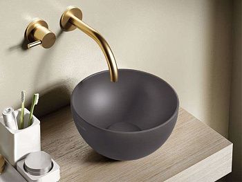 Раковина из сантехнического фаянса Hatria HAPPY HOUR A0Y5A508 30х30 накладная цвет серый