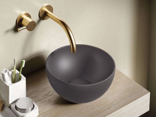 Раковина из сантехнического фаянса Hatria HAPPY HOUR A0Y5A508 30х30 накладная цвет серый