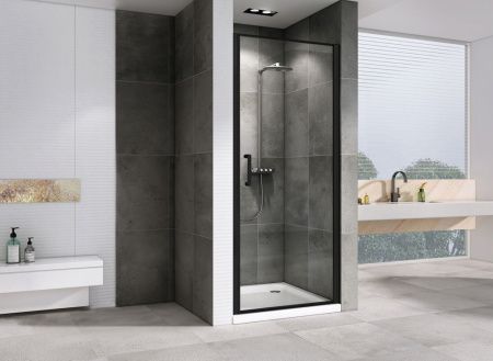 Душевая дверь Abber Sonnenstrand AG04100B 100х195 стекло прозрачное профиль черный