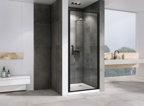 Душевая дверь Abber Sonnenstrand AG04100B 100х195 стекло прозрачное профиль черный - фото 2