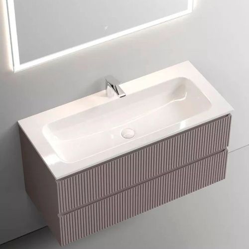 Тумба под раковину Sancos SNOB T SNT100SM 100х40 подвесная цвет бежевый - фото 2