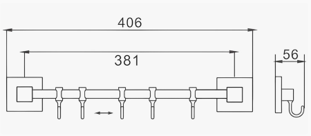 Крючок D-Lin D288222-5