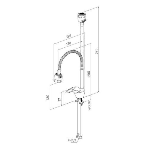 Смеситель для кухни Milardo Meal M05SB2FM05 на мойку хром - фото 4