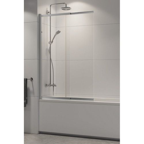 Душевая шторка на ванну New Trendy Sensi P-0037 85х150 стекло прозрачное профиль хром ориентация универсальная - фото 3