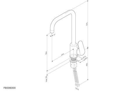 Смеситель для кухни Am.Pm Like F8006000 на мойку хром