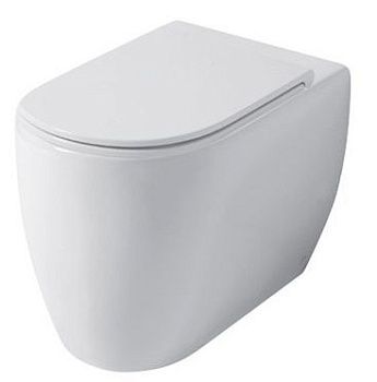 Чаша унитаза приставная Disegno Ceramica Skip SK002RIM51 цвет белый без сиденья безободковая