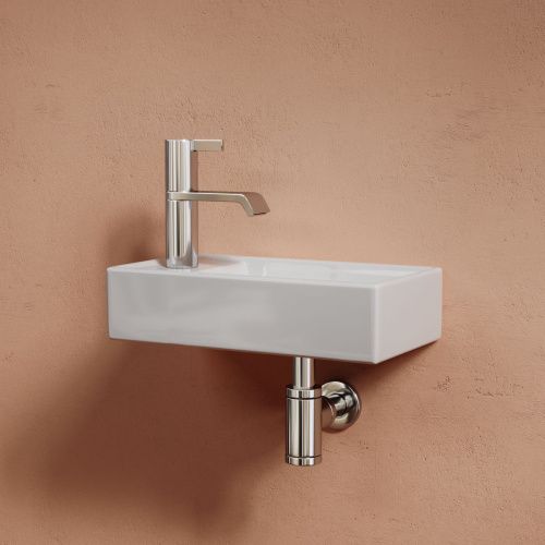 Раковина из сантехнического фарфора Ceramica Nova ELEMENT CN6051R 40х20 подвесная цвет белый 1 отверстие под смеситель - фото 5