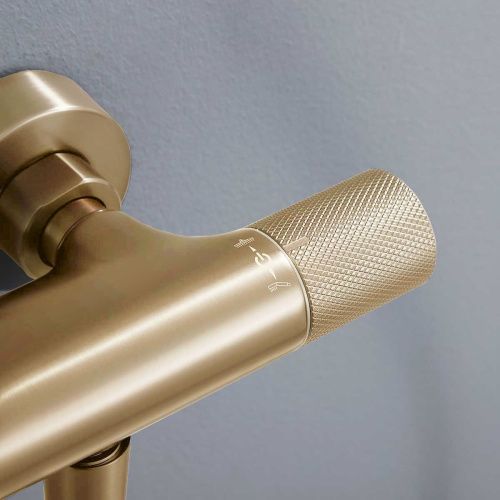 Душевая стойка Vincea Desire VSFS-1D0TBG настенная цвет золото с термостатом - фото 3