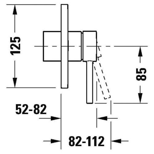 Смеситель для душа Duravit Hi-Fi CE4210007C46 настенный черный - фото 2