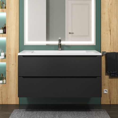 Раковина из искусственного камня Uperwood Infinity 45383433000 100х50 полувстраиваемая цвет белый - фото 4