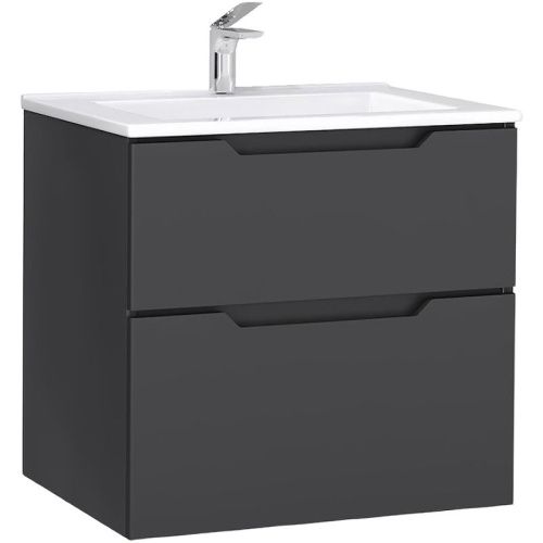 Тумба под раковину Jorno SLIDE Sli.01.65/P/A 70х50 подвесная цвет черный