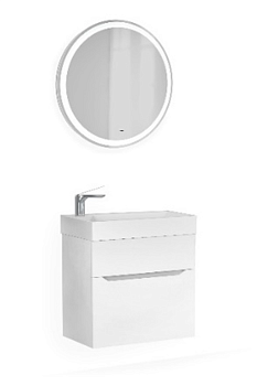 Тумба под раковину Jorno FOLK Folk.01.65/P/W/JR 60х30 подвесная цвет белый