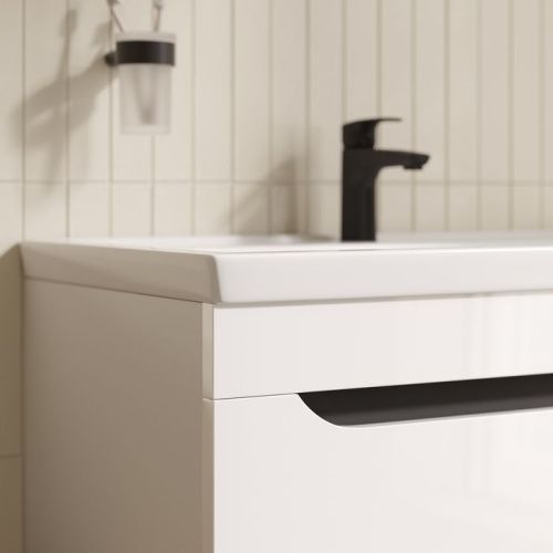 Тумба с раковиной Iddis Ray RAY80WFi95K 80х50 напольная цвет белый - фото 3