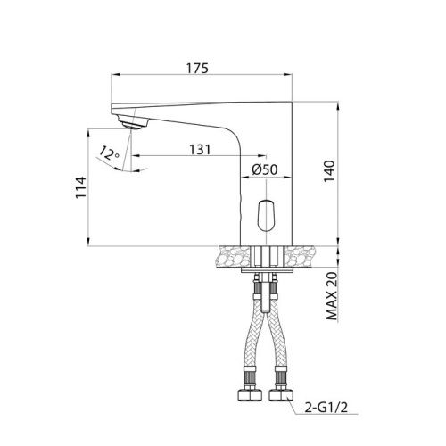 Смеситель IDDIS Pulse PULSBS3i86 на раковину хром - фото 2