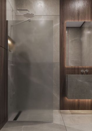 Душевая перегородка Timo T12 120х195 стекло матовое профиль хром