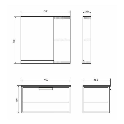 Зеркало-шкаф Comforty Бонн 00-00008473CF 70х80 подвесной цвет бежевый - фото 2