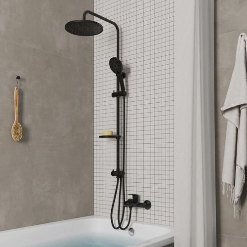 Душевая стойка Milardo Ideal Spa ILSBL3FM76 настенная цвет черный - фото 2