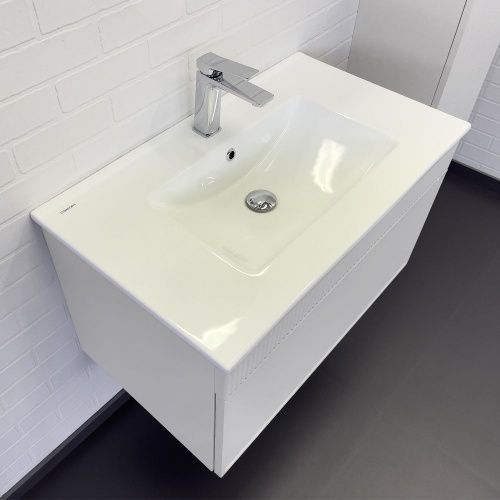 Тумба с раковиной Comforty Мадрид 00-00017865CF 80х50 подвесная цвет белый - фото 4